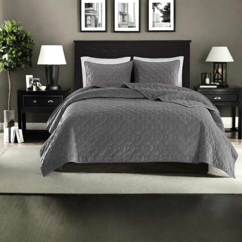 Soft Velvet Bedding Sets Full Queen, Modern Geometric Bedroom Home