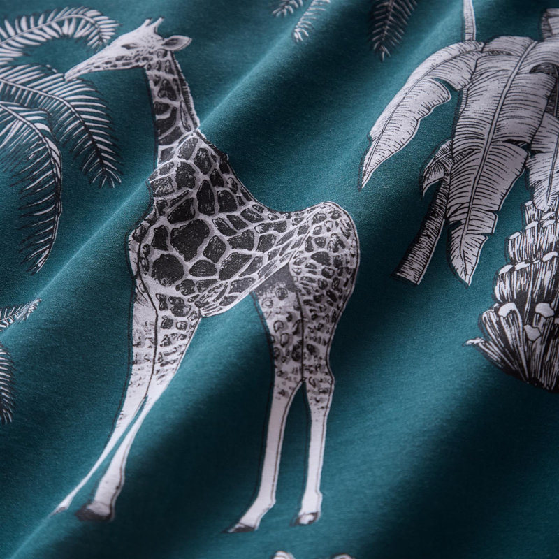 Cotton Blend Animal Print Duvet Cover Set with Pillowcases Included, Single Duvet Cover + 1 Standard Pillowcase