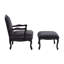 Bearer Velvet Armchair with Footstool-26008783