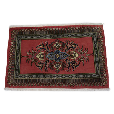 Sawana One-of-a-Kind 3'3 X 2'2 1990s Wool Area Rug in Red