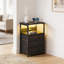 40cm W Metal Bedside Table-1448437426