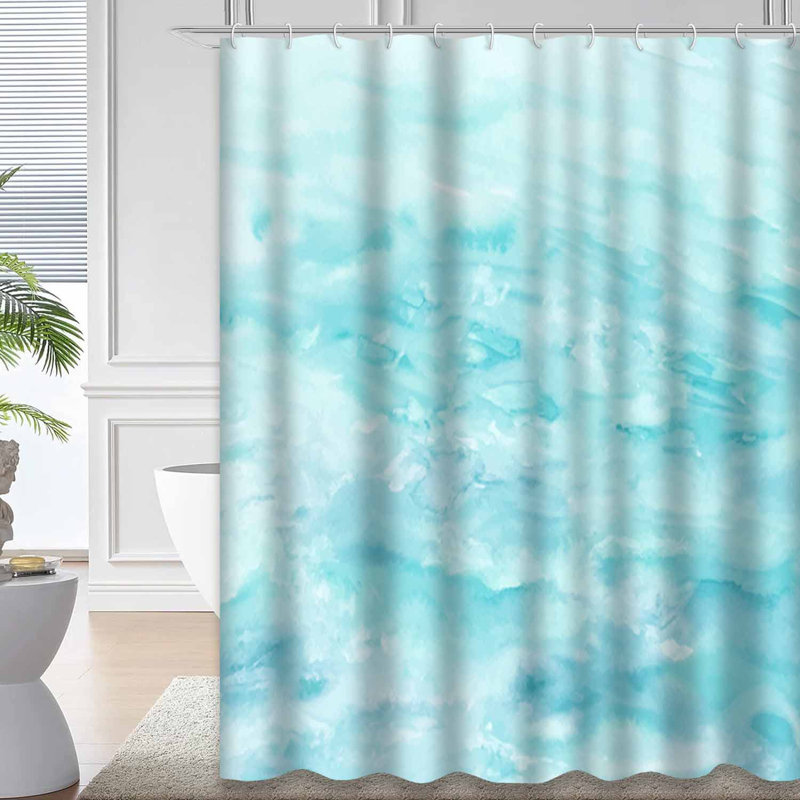 Rideau de douche imperméable à l'eau avec 12 crochets, L 72 po x l 84 po