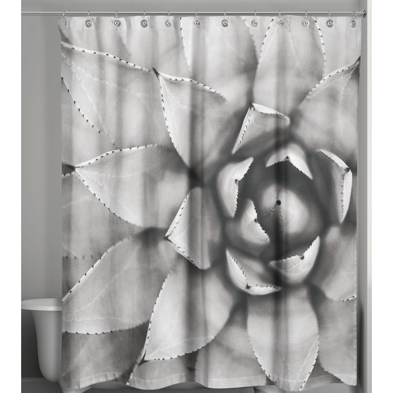 Rideau de douche simple Floral, Gris