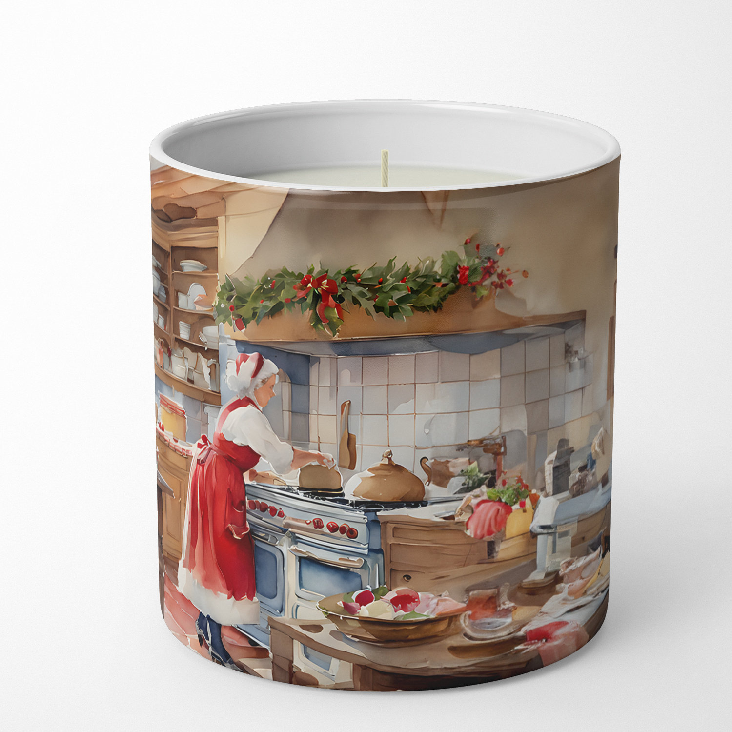 Caroline's Treasures Gingerbread Cookies Scented Tumbler Candle with  Ceramic Holder