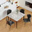 Annagh Stone Top Metal Base Dining Table-492560532-492564329