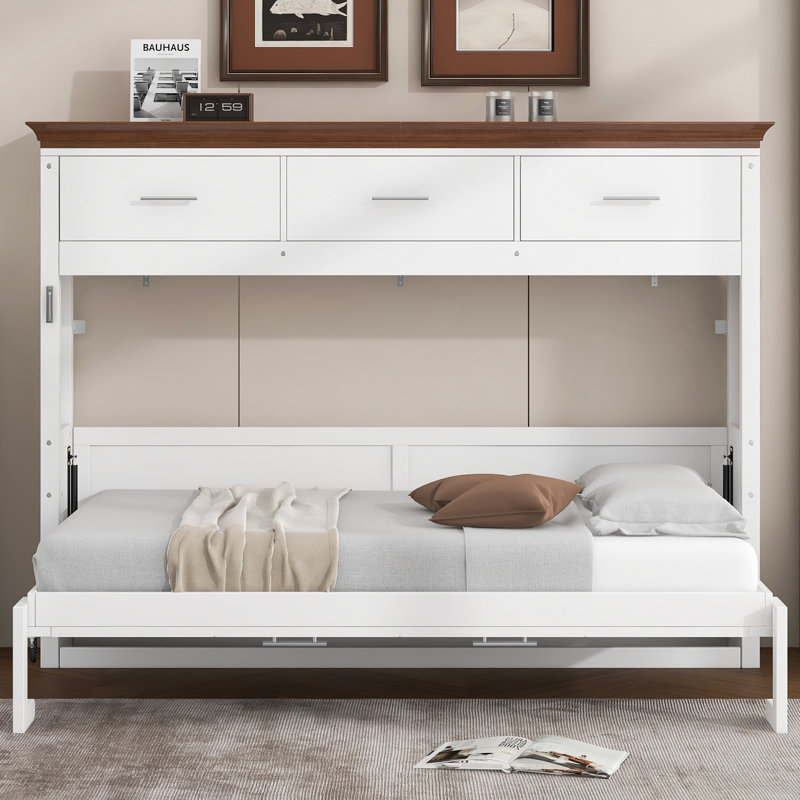 Lit escamotable simple avec 3 tiroirs