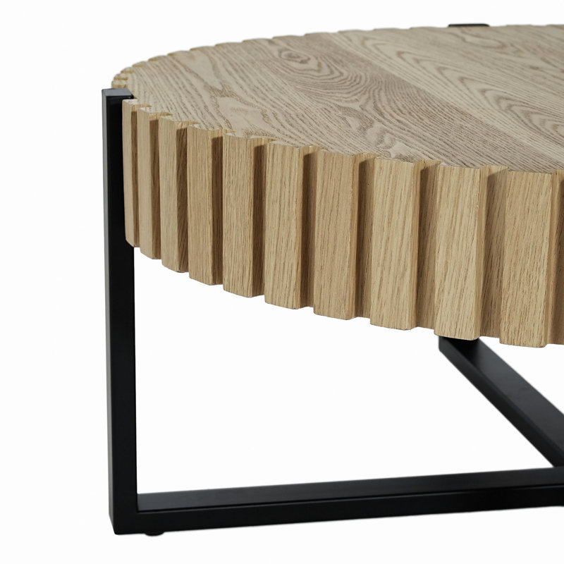 Table basse ronde, table basse cylindrique Handcraft