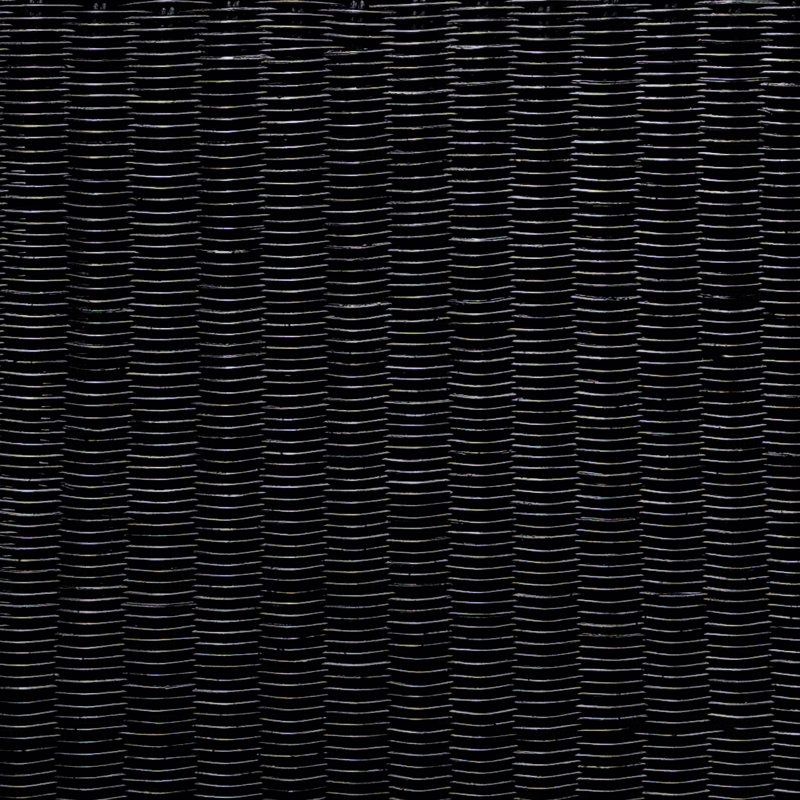 Black Square Woven Rattan Coffee Table, Black