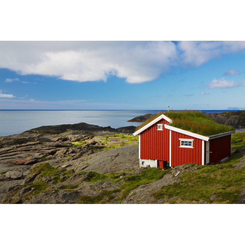 Red Hut by Harvepino - Wrapped Canvas Print, 51cm H x 76cm W