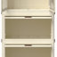Armoire, organisateur de rangement, garde-robe portative pour vêtements, commode, portes magnétiques avec 4 cubes et tringle, 10 cintres