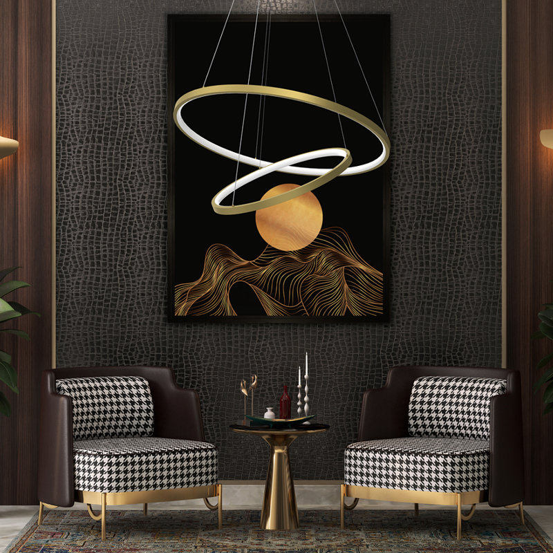 Bradstreet 2 - Light LED Geometric Pendant, Gold