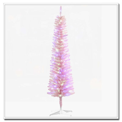 Arbre de Noël artificiel rose 5 pi