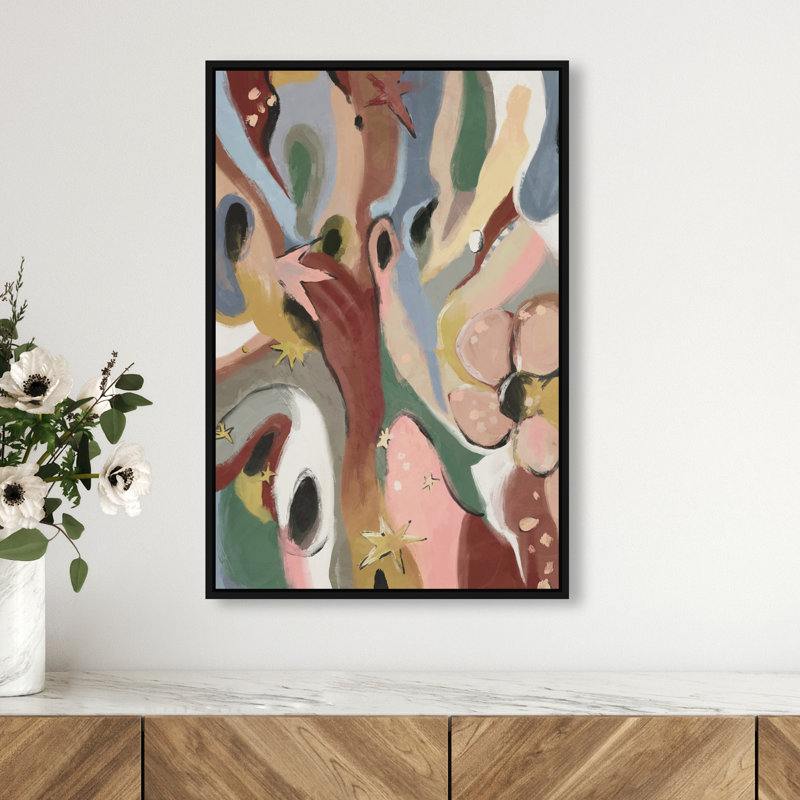 Modern Folk I Print by Oliver Gal, 25"H x 17"W, Black Floater Frame