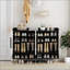 Armoire de rangement pour chaussures moderne à 4 portes avec tablettes réglables, organisateur durable et élégant pour le vestibule et le salon