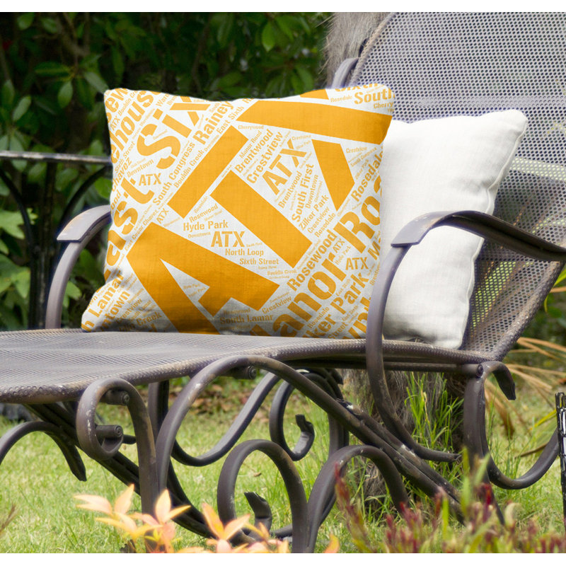 Coussin intérieur/extérieur austin, Orange, H 20 po x l 20 po, Non