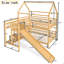 Lit double superposé en forme de maison avec glissade, lit de jeu avec escalier de rangement-124156017-124156023