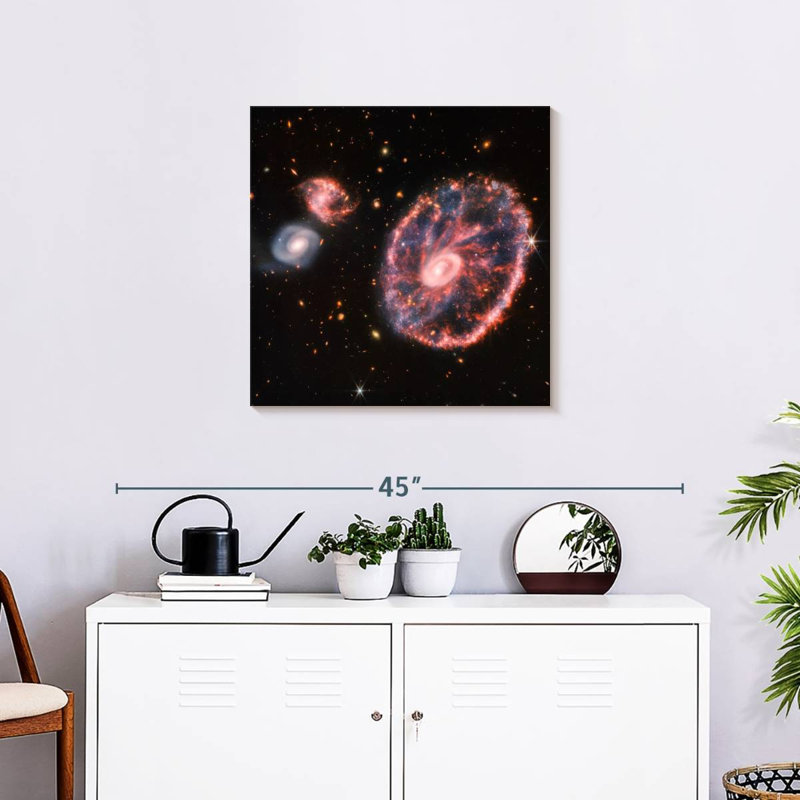 Oberle The Cartwheel Galaxy From Webb, 24" H x 24" W