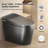 Smart Toilet with Auto Open/Close Lid, Heated Seat & Dryer, Bidet Cleaning Modes, Strong Flushing Power, Foot Sensor Flush, 4 Water Temperatures, One-Piece Intelligent Toilet,Grey-127306429