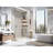 Shower Faucet With Storage Rack 8-Inch Rain Shower Head Shower Decoration Kit With Single Spray Shower Head Shower Faucet Set Complete Brushed Nickel
