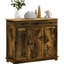 Buffet rustique brun, avec 3 tiroirs, portes et tablette réglable pour les tiroirs de cuisine