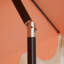 Parasol d'extérieur à frange bohémienne de 9 pi avec manivelle et inclinaison Collins, roseau corail / crème résistant aux rayons UV, mât brun foncé-1412435130-1422570733