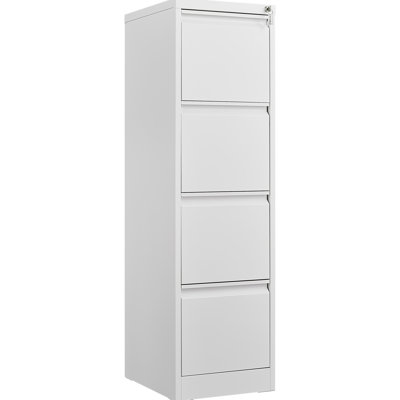 Classeur vertical en métal avec 4 tiroirs et serrure
