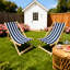 Chaise pliable en bois foncé foncé Populus