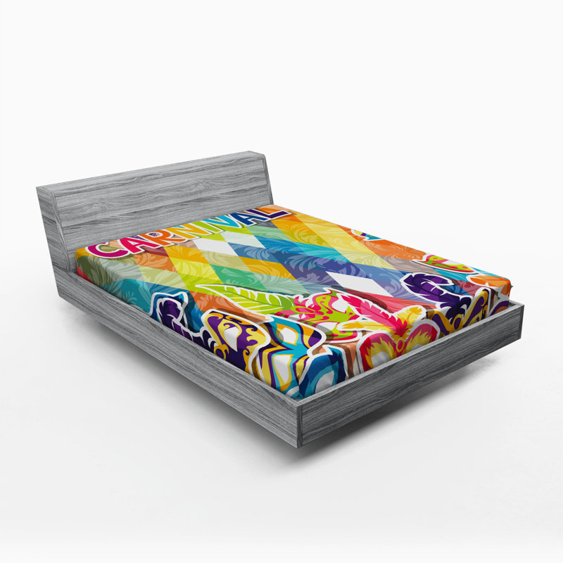 Microfiber Geometric Fitted Sheet, Full Fitted Sheet