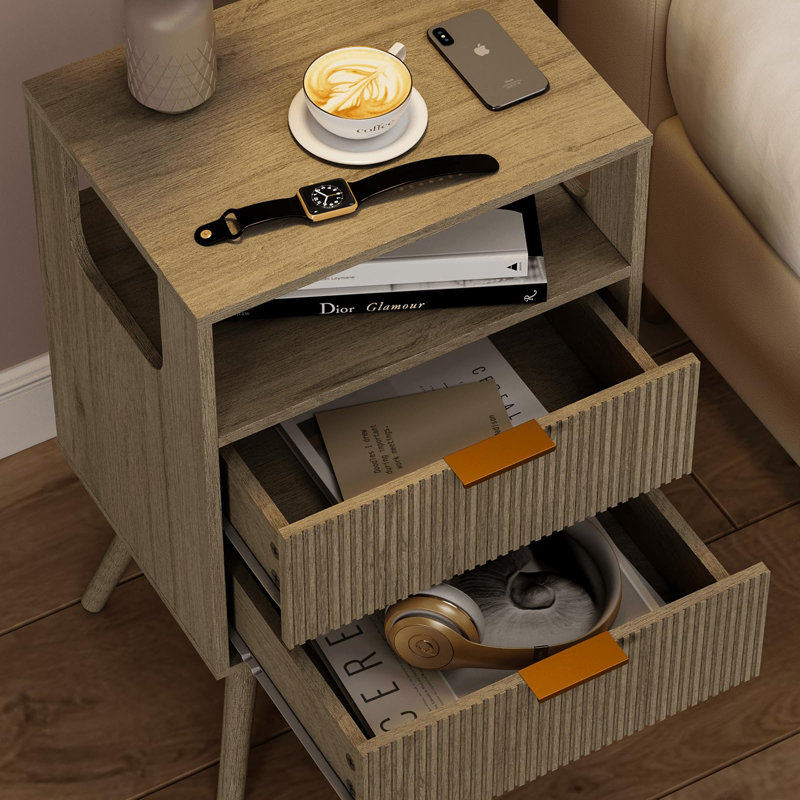 Table de chevet de style moderne, Chêne gris
