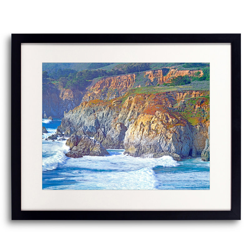 Big Sur par Bruce Heinemann - photographie, H 17,25 po x l 21,25 po, Papier avec cadre noir
