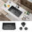 Attop Handmade Nano Black Stainless Steel Scratch-resistant 32 Inch Single Bowl Undermount Kitchen Sink With Strainer