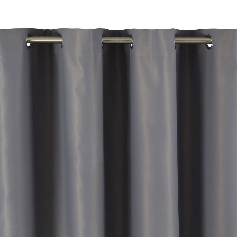 Eades Blackout Single Curtain Panel, 350 W x 280 D cm, Dark Grey