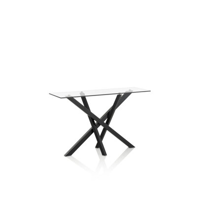 Goree 120cm Glass Top Console Table
