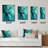 Turquoise Tranquility V - Abstract Landscape Modern Wall Clock-99630561