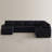 U-Shaped Stoarge Sofa Convertible Oversized Livingroom Couch-1638685795