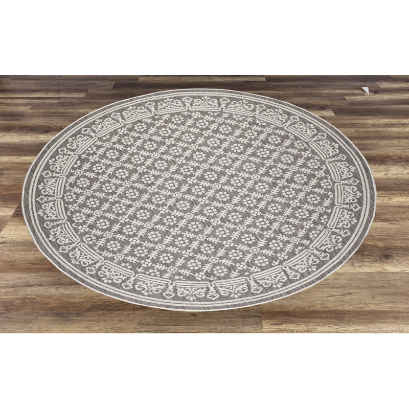 Tapis d'intérieur / extérieur Varner, Rond 6 pi 7 po