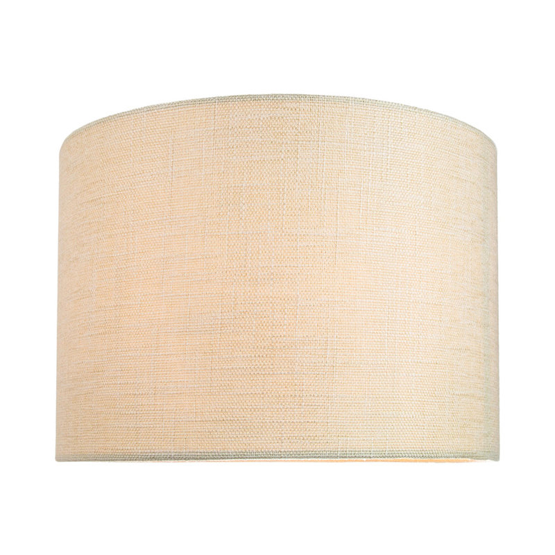 30cm Linen Drum Lamp Shade, 18cm H x 25cm W x 25cm D, Cream