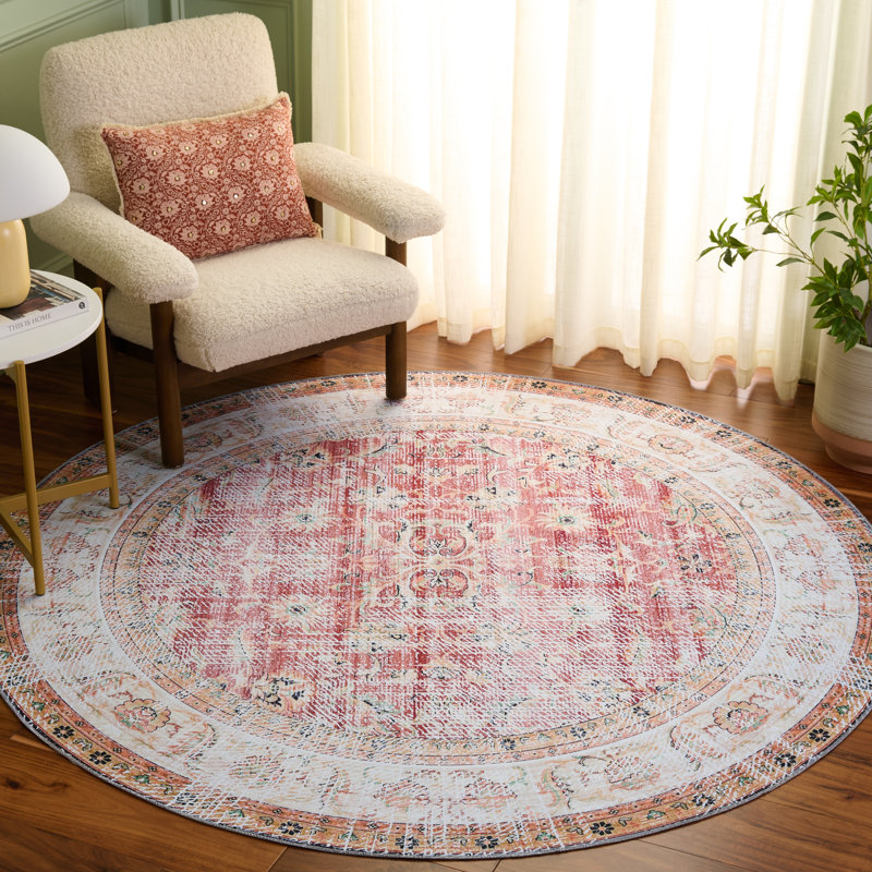 Arizona 207 Performance Machine Washable Oriental Rug, Round 6'