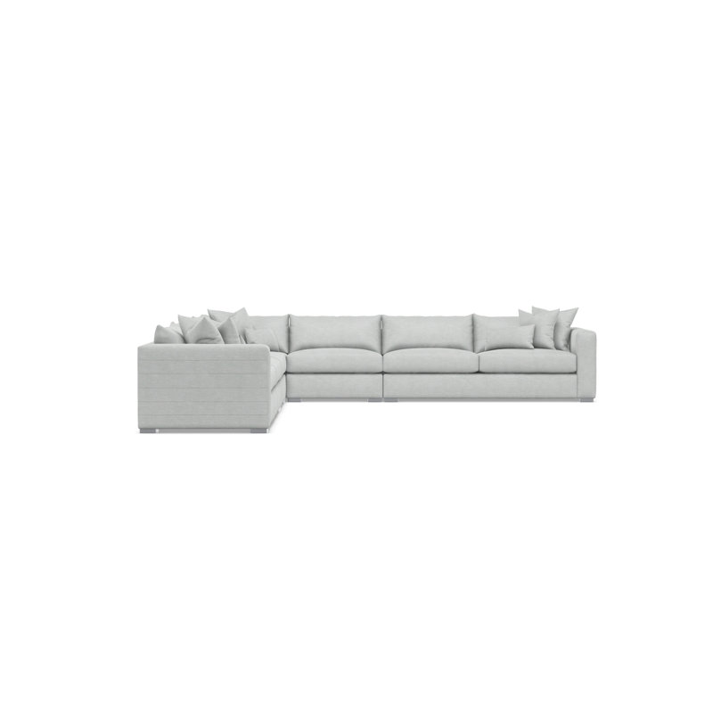 Sectional, 32.5" H x 157" W x 157" D, Gray Polyester