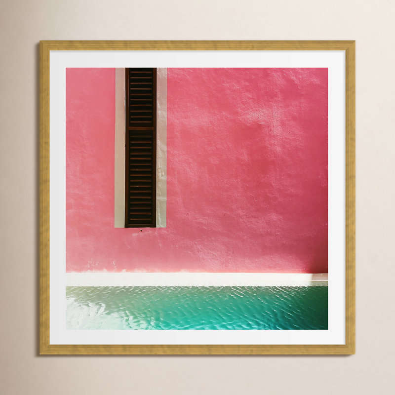 Rose mexicain, rosé mexicain, Oui, Cadre doré à une seule photo, H 20 po x l 20 po x P 0,75 po