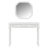 Retro Makeup Desk With Large Mirror, 3-Drawer Dressing Table For Jewelry Storage, Elegant Console Table For Bedroom, Living Room, Hallway & Foyer
