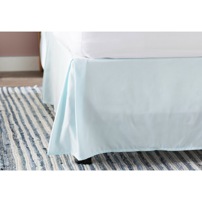 Jupe de lit en microfibre 14 po - Basics by Wayfair ™, Turquoise, Très grand californien