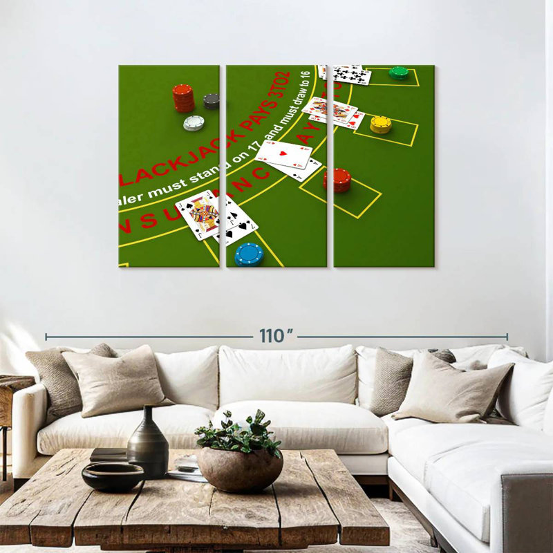Senne A Game Of Blackjack, 48" H x 74" W