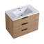 Base de meuble-lavabo simple 29,33 po Tonique en brun avec lavabo