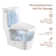 Logmey 1.28 Gallons GPF Elongated Chair Height Floor Mounted One Piece Toilets (Seat Included)