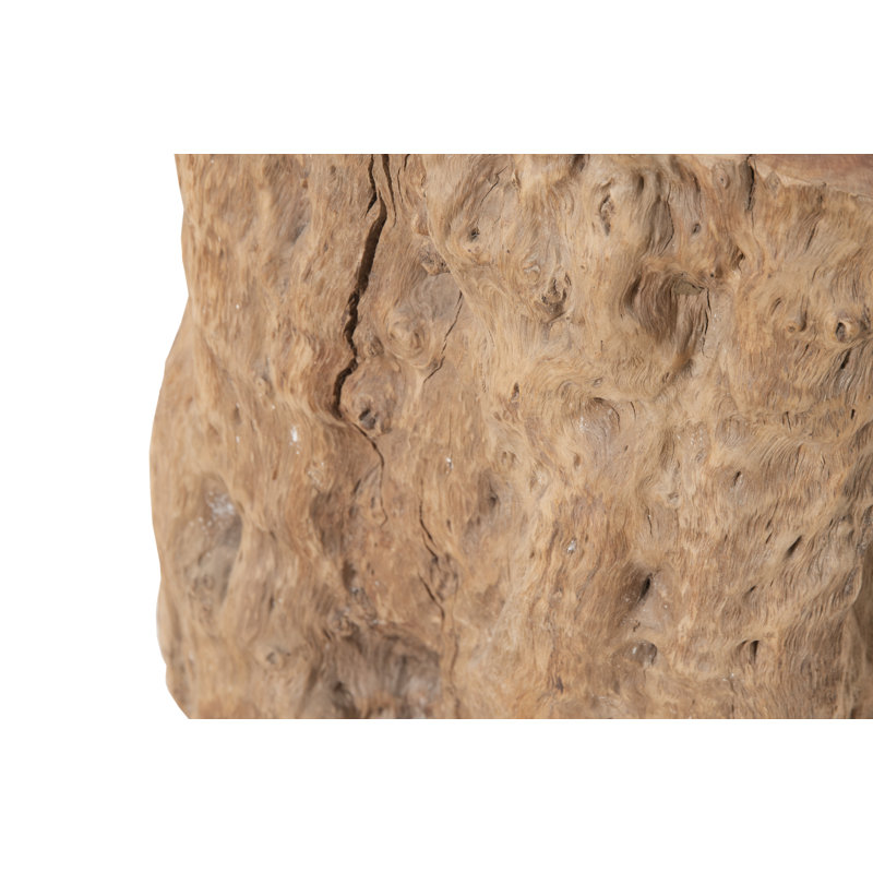Contemporary Longan Wood Stool in Varied Shapes - 13"x10"x18"