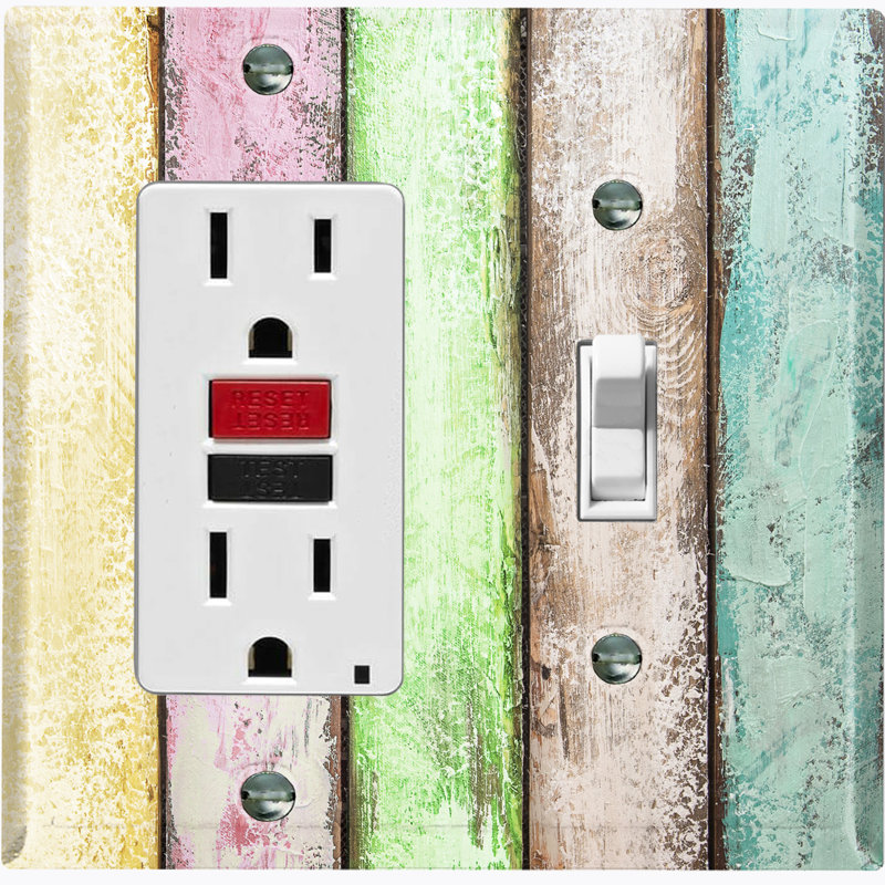 Patterned 2 - Gang Combination Plate Standard Combination Wall Plate