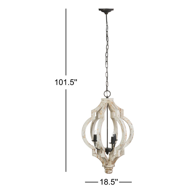 Upper Shockerwick 3 - Light Wood Geometric Chandelier
