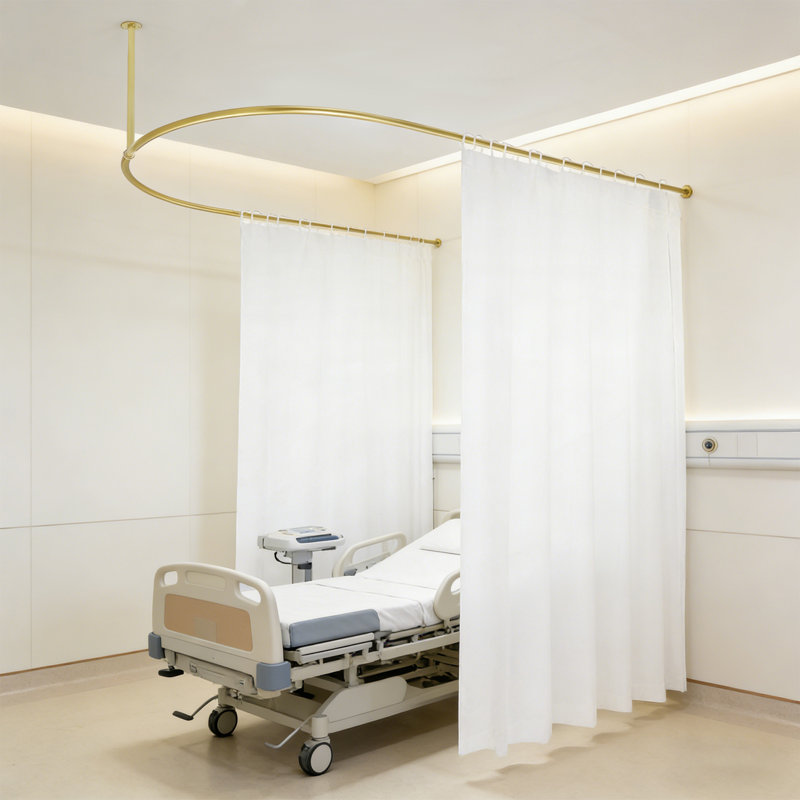 Rideau de séparation avec salon de beauté, Doré