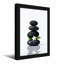Pierres zen pierres noires empilées avec fleur blanche-856269990-856269988-856269995